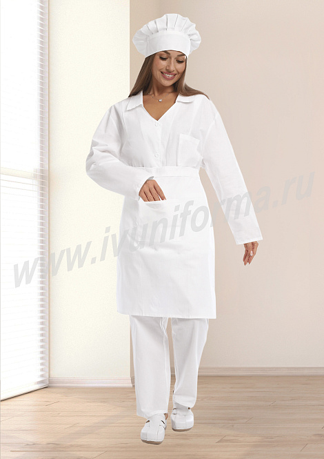 Фартук-передник пекаря унисекс арт. ПВ-04-01-БЗ