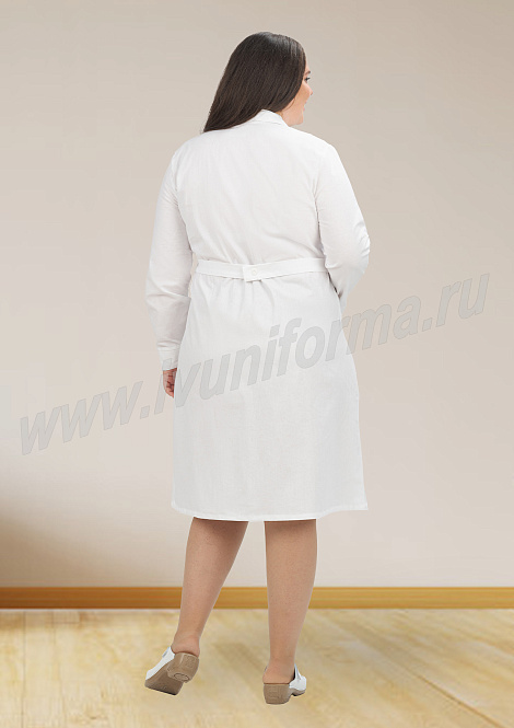 Халат медицинский женский "Классика" бязь (size +)